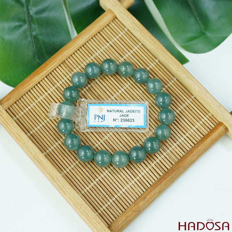 Vòng tay Cẩm Thạch A Xanh Ngọc 10mm