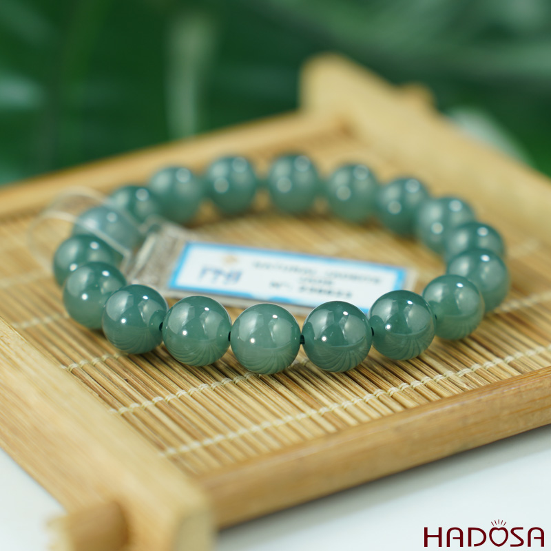 Vòng tay Cẩm Thạch A Xanh Ngọc 10mm