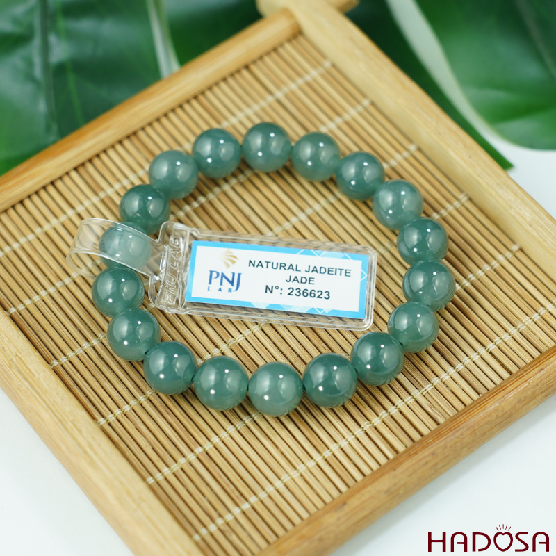 Vòng tay Cẩm Thạch A Xanh Ngọc 10mm
