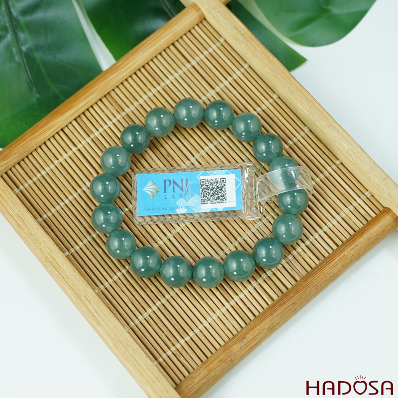 Vòng tay Cẩm Thạch A Xanh Ngọc 10mm