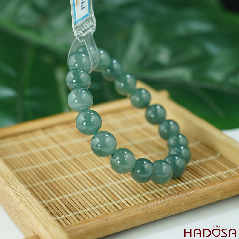 Vòng tay Cẩm Thạch A Xanh Ngọc 10mm