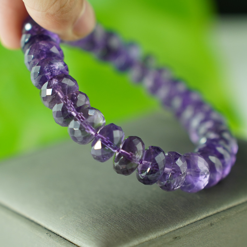 Thạch anh tím cắt giác hạt bầu 11mm