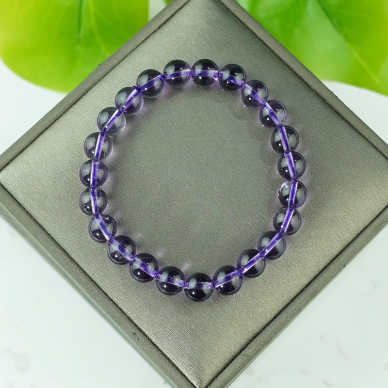 Vòng thạch anh tím 8mm chuẩn 7A