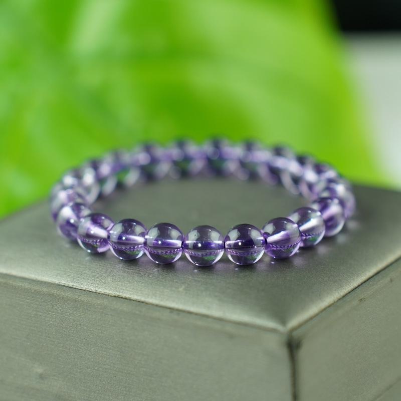 Vòng thạch anh tím 8mm chuẩn 7A