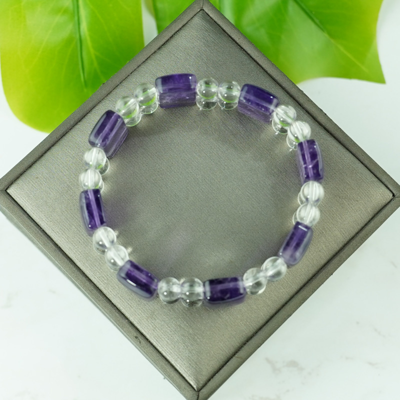 Vòng Thạch anh tím trắng cao cấp