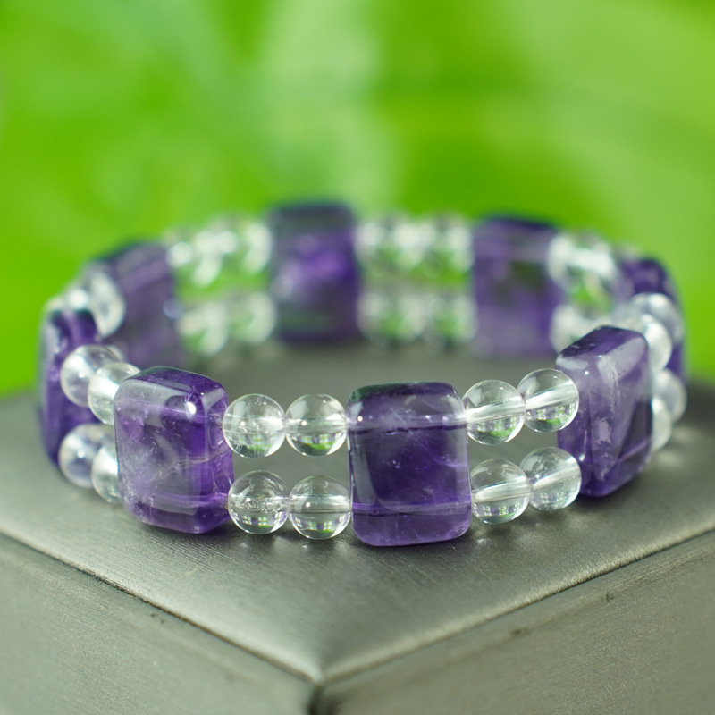 Vòng Thạch anh tím trắng cao cấp