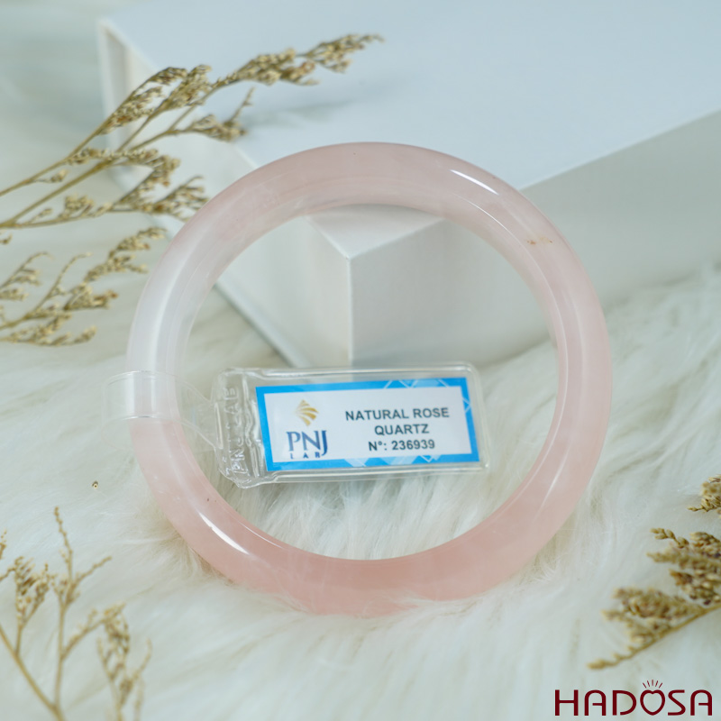 Vòng kiềng Thạch anh hồng ni 56 cao cấp 4A