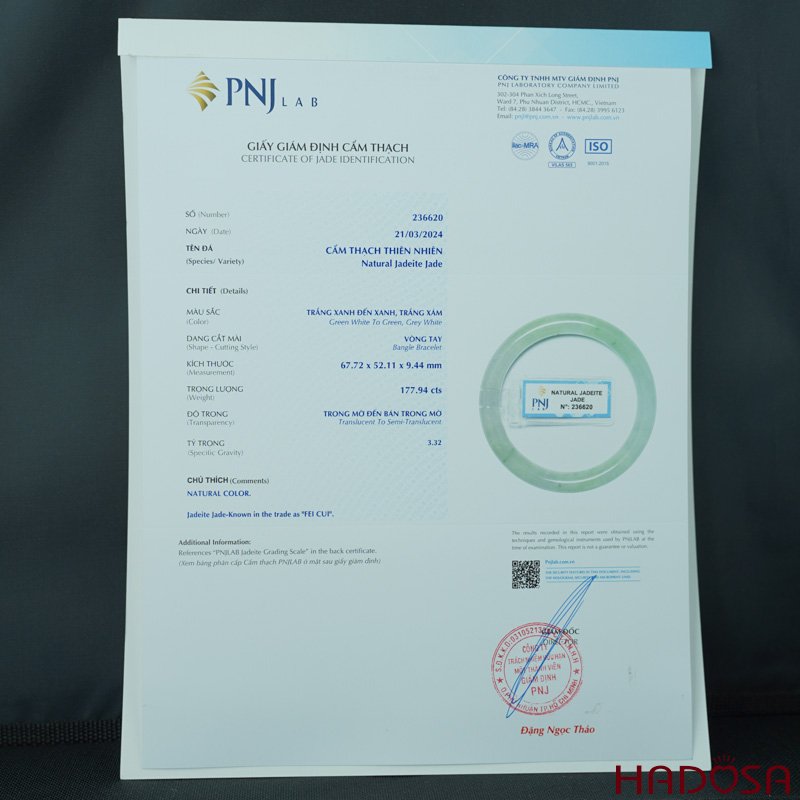 Vòng Ngọc Cẩm Thạch bản tròn lý trong ni 52