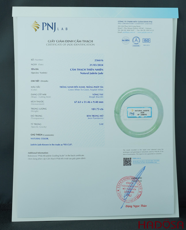 Vòng Ngọc Cẩm Thạch bản tròn lý trong ni 51