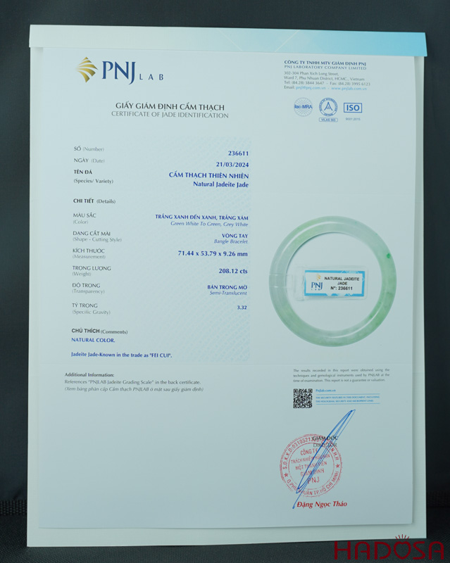 Vòng Ngọc Cẩm Thạch bản tròn lý trong ni 53