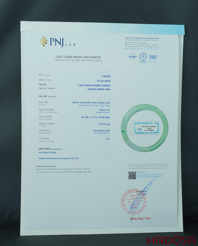 Vòng Ngọc Cẩm Thạch bản tròn lý trong ni 51