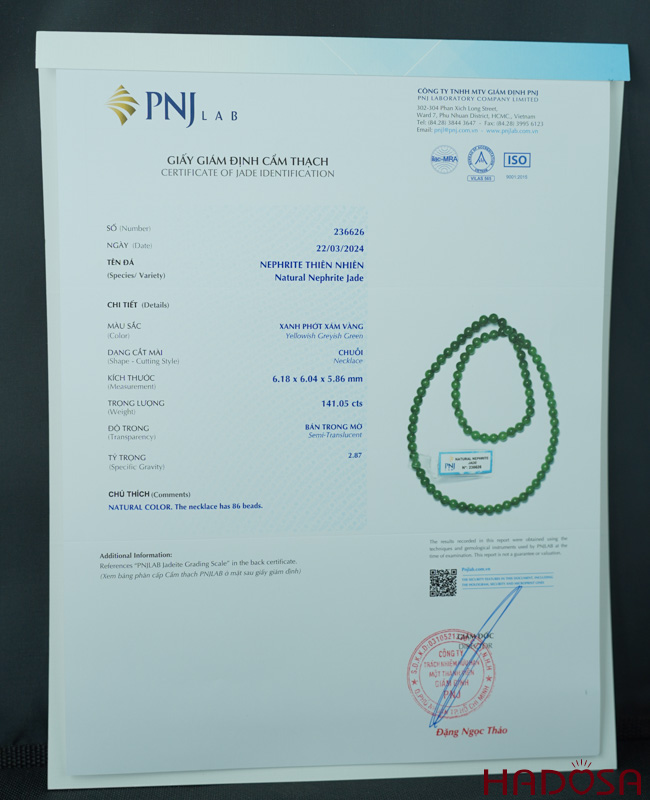 Vòng cuốn tay Ngọc Bích 6mm chuẩn 6A