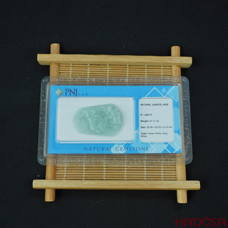 Mặt Cẩm Thạch A Tuổi Dậu  37x24mm