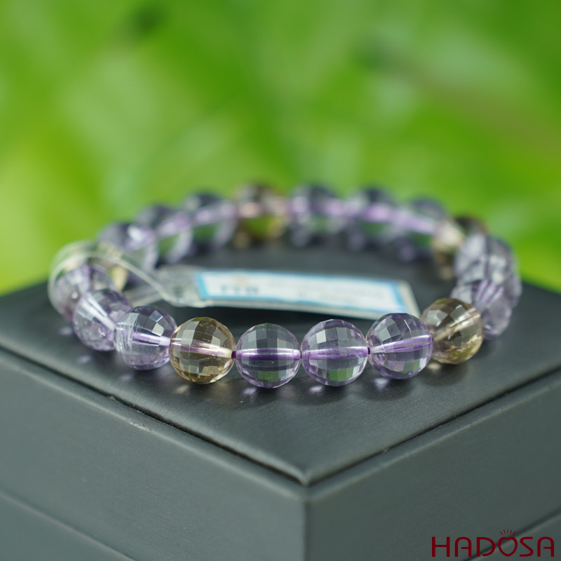 Vòng Thạch anh tím 10mm tròn mài giác