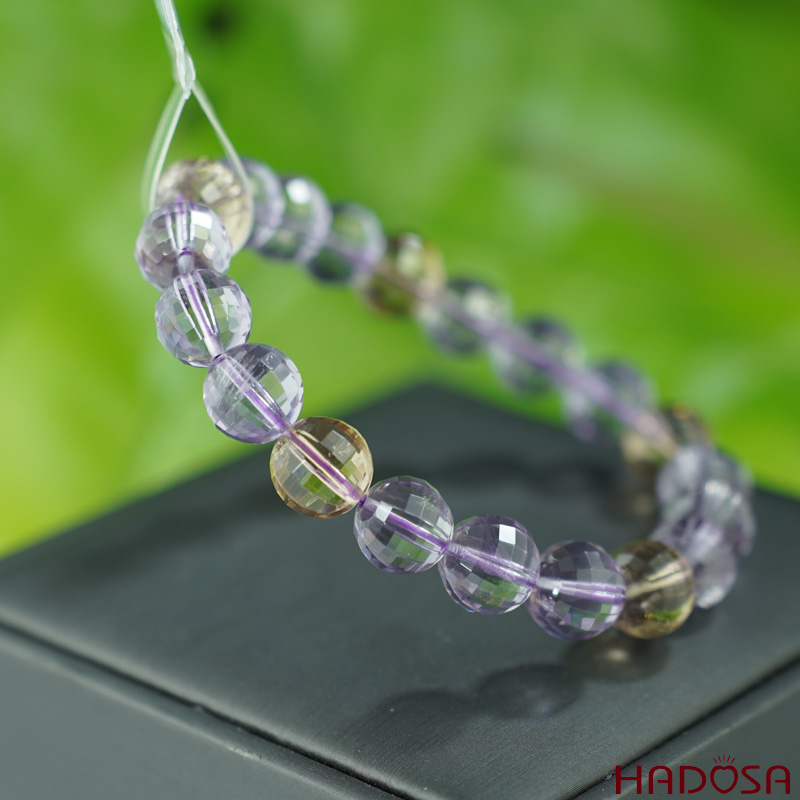 Vòng Thạch anh tím 10mm tròn mài giác