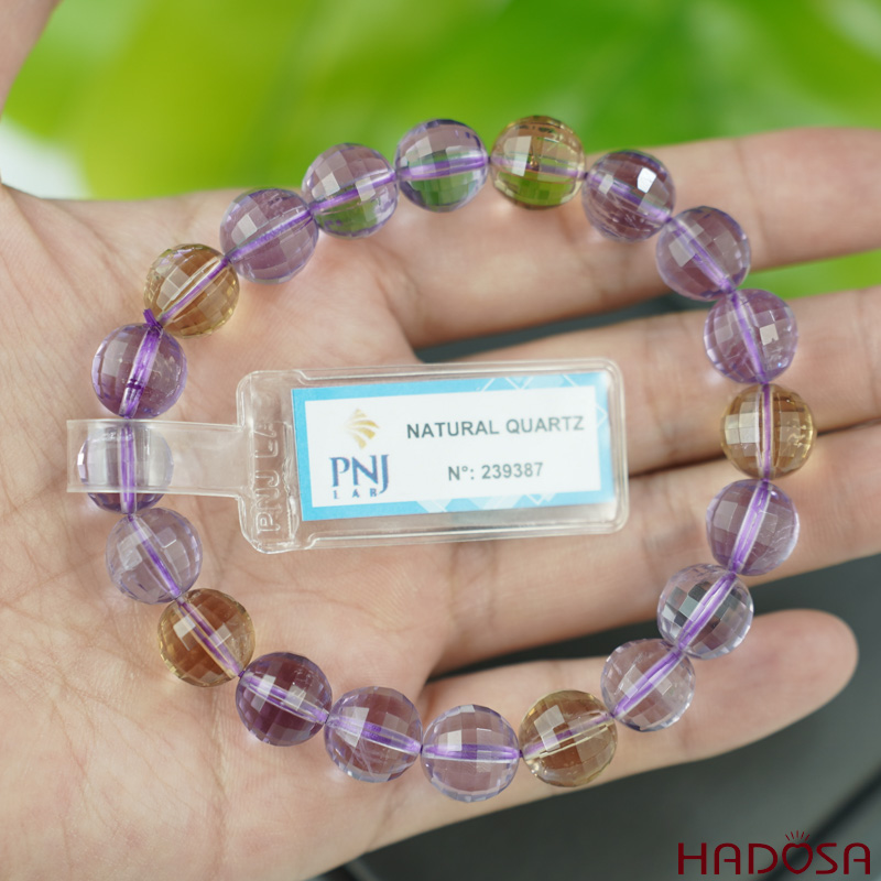 Vòng Thạch anh tím 10mm tròn mài giác