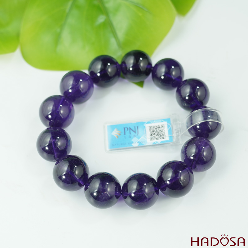 Vòng đá Thạch anh tím 18mm chuẩn 6A