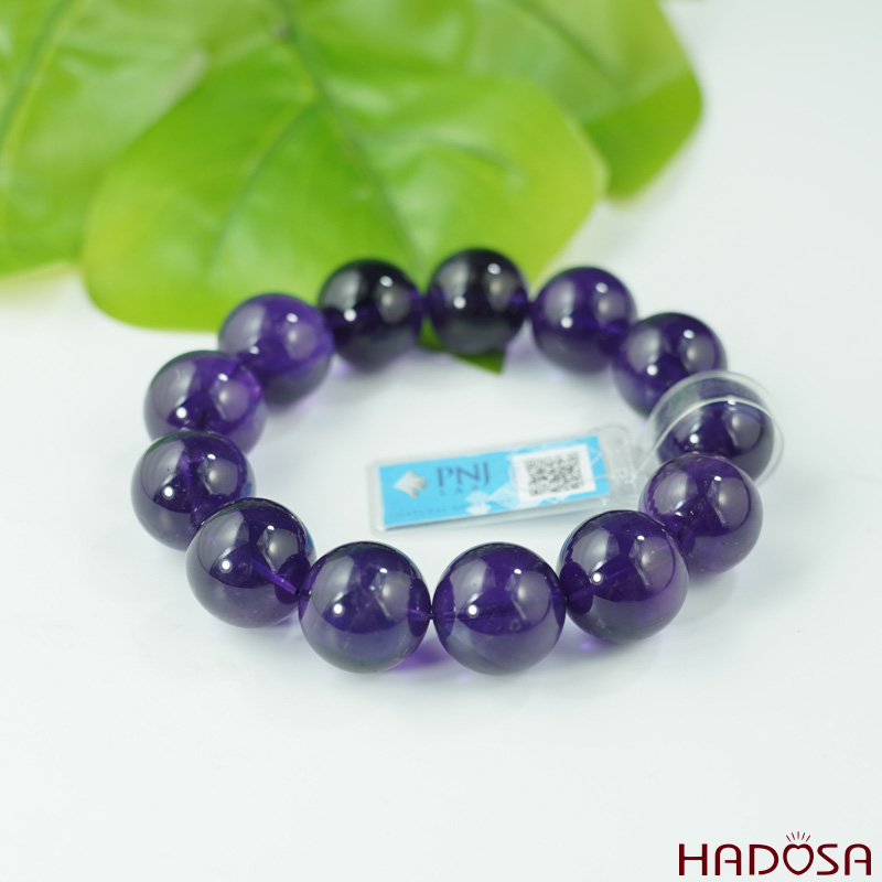 Vòng đá Thạch anh tím 18mm chuẩn 6A