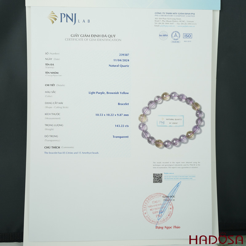 Vòng Thạch anh tím 10mm tròn mài giác