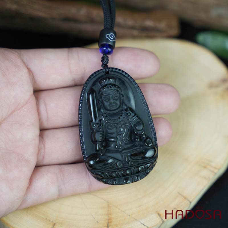 Mặt đá Obsidian Phật Bất Động Minh Vương (Dậu) 54mm