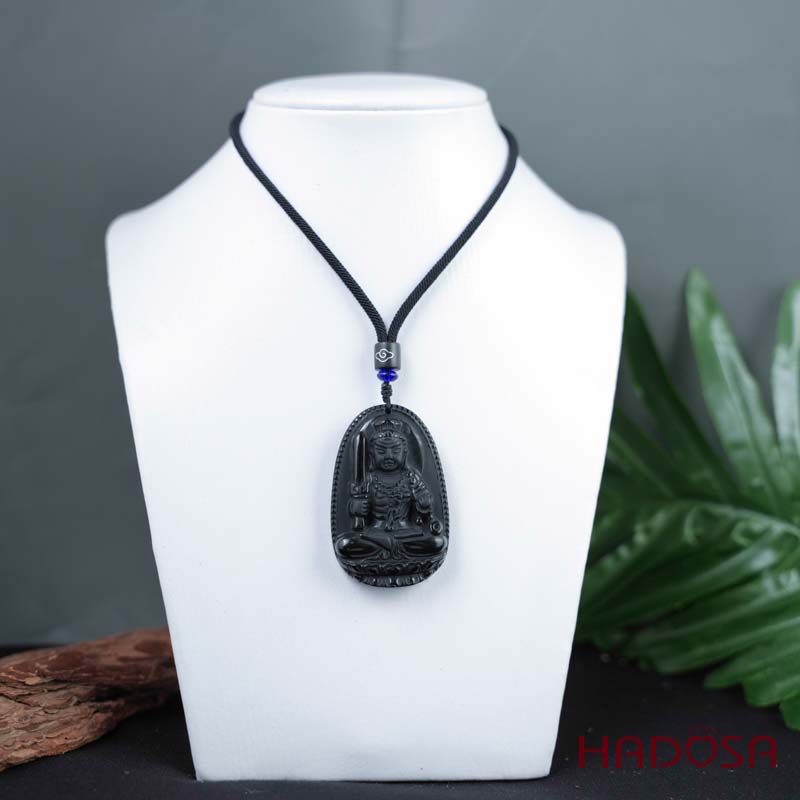 Mặt đá Obsidian Phật Bất Động Minh Vương (Dậu) 54mm