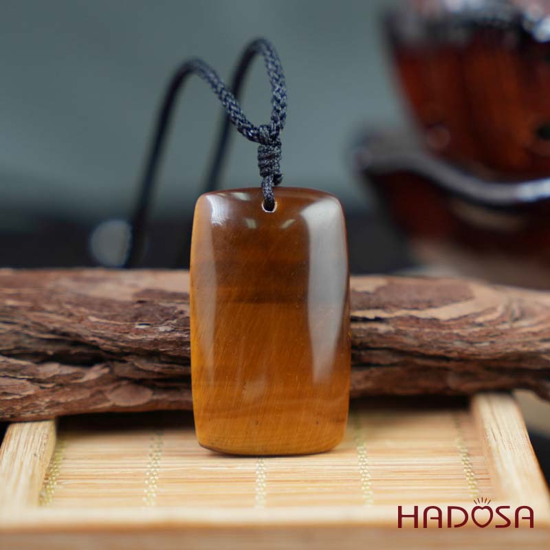 Mặt đá mắt hổ vàng nâu 24x40mm