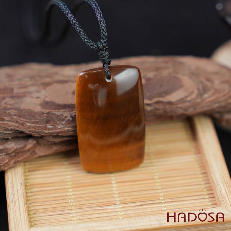 Mặt đá mắt hổ vàng nâu 24x40mm