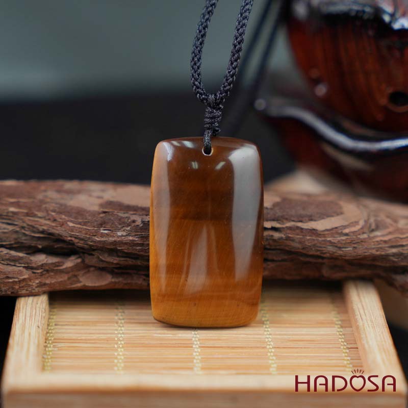 Mặt đá mắt hổ vàng nâu 24x40mm