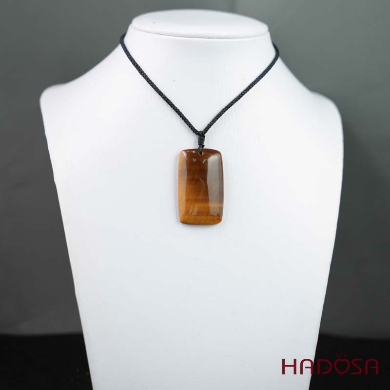 Mặt đá mắt hổ vàng nâu 24x40mm