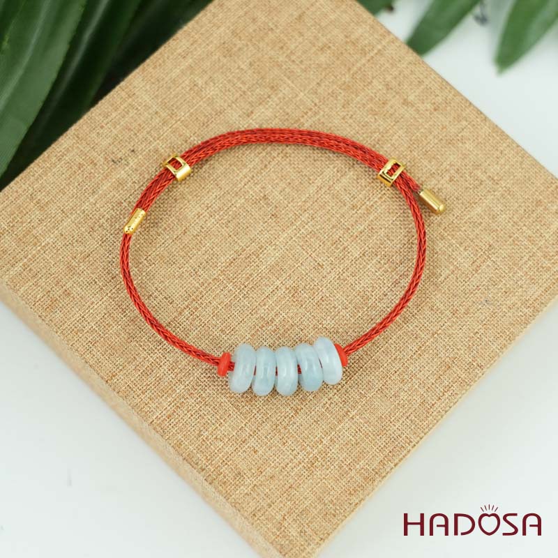 Vòng tay ngũ điếu Aquamrine 10mm