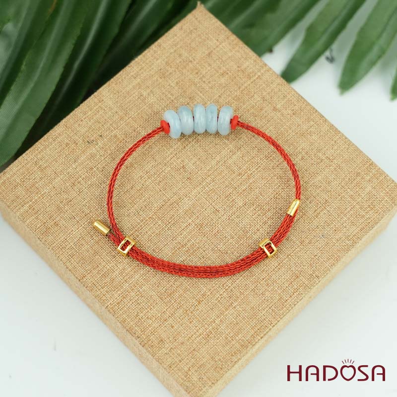 Vòng tay ngũ điếu Aquamrine 10mm