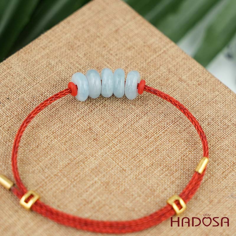 Vòng tay ngũ điếu Aquamrine 10mm