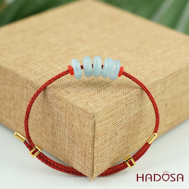 Vòng tay ngũ điếu Aquamrine 10mm