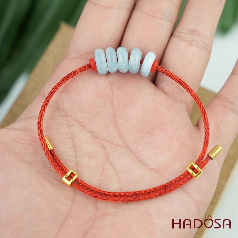 Vòng tay ngũ điếu Aquamrine 10mm