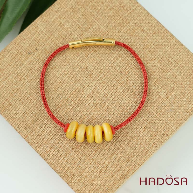 Vòng ngũ điếu mắt hổ vàng nâu 10mm