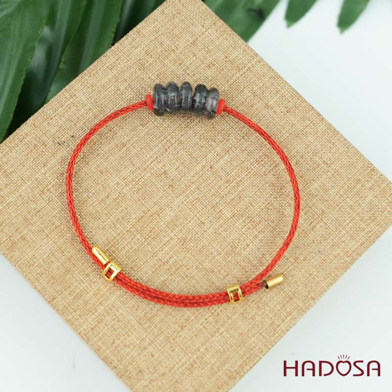 Vòng tay ngũ điếu thạch anh tóc đen 10mm