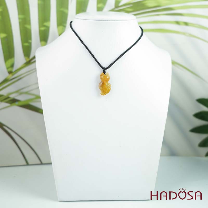 Mặt Hồ Ly Thạch anh tóc vàng ôm bông