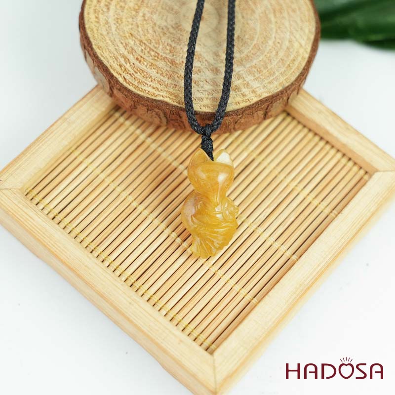 Mặt Hồ Ly Thạch anh tóc vàng ôm bông