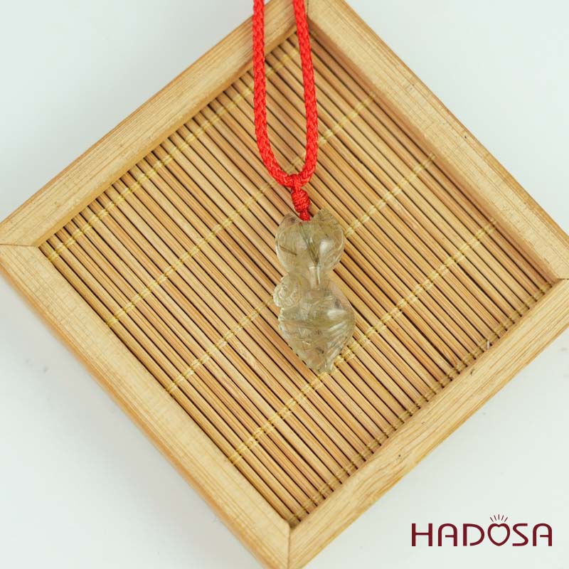 Mặt Hồ Ly Thạch anh tóc vàng ôm bông