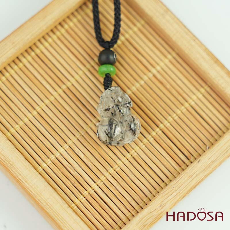 Tỳ Hưu Thạch Anh tóc đen 13x18mm