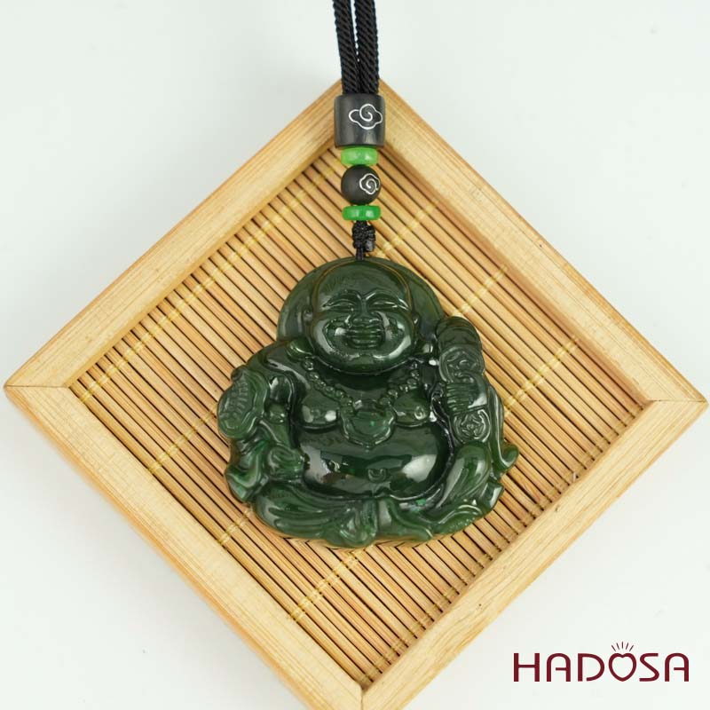 Mặt Ngọc Bích Di Lặc cao cấp 45x45x10mm