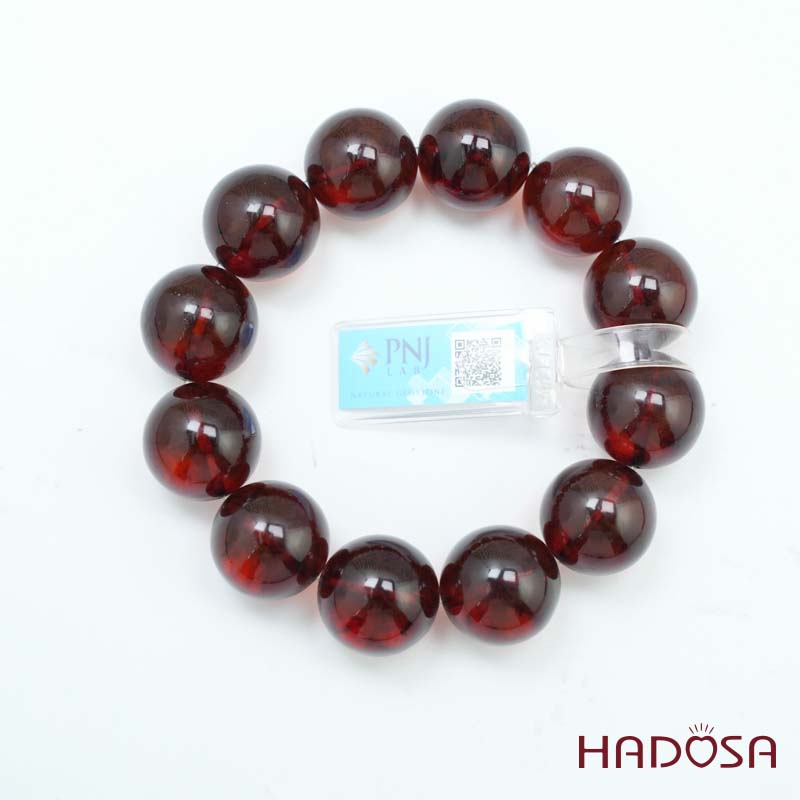 Vòng Hổ Phách Baltic huyết đỏ 20mm