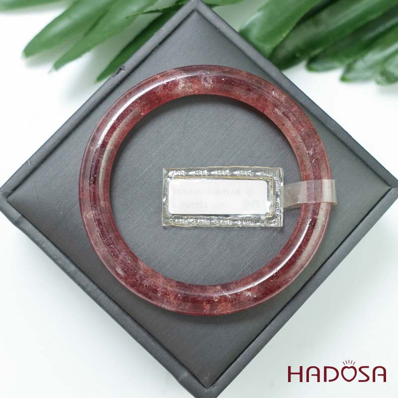 Kiềng Thạch anh Dâu Tây 56mm chuẩn 5A+