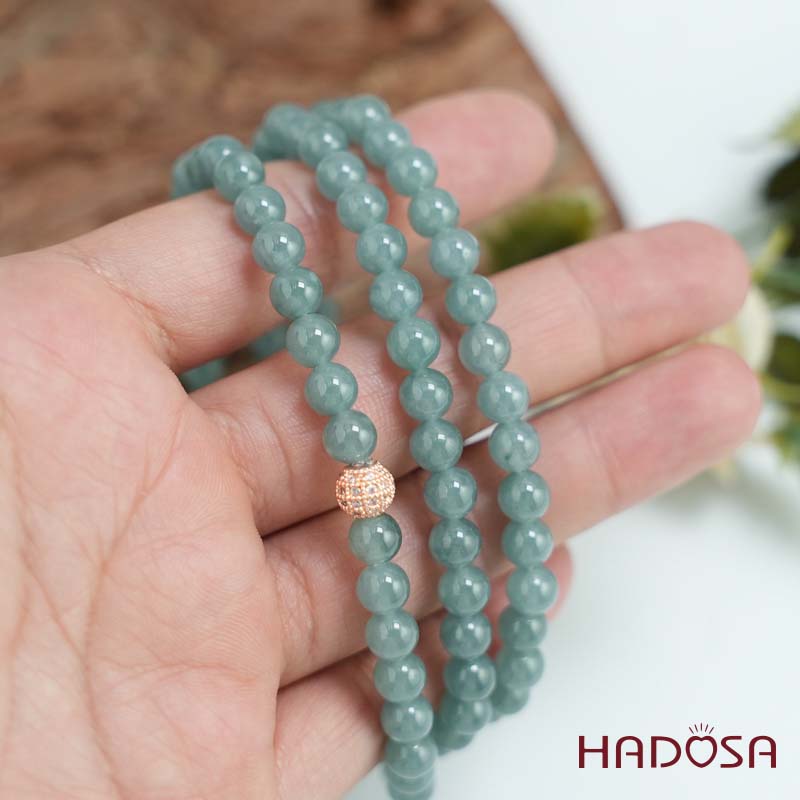 Chuỗi Ngọc Hòa Điền (Lam Ngọc) 6mm