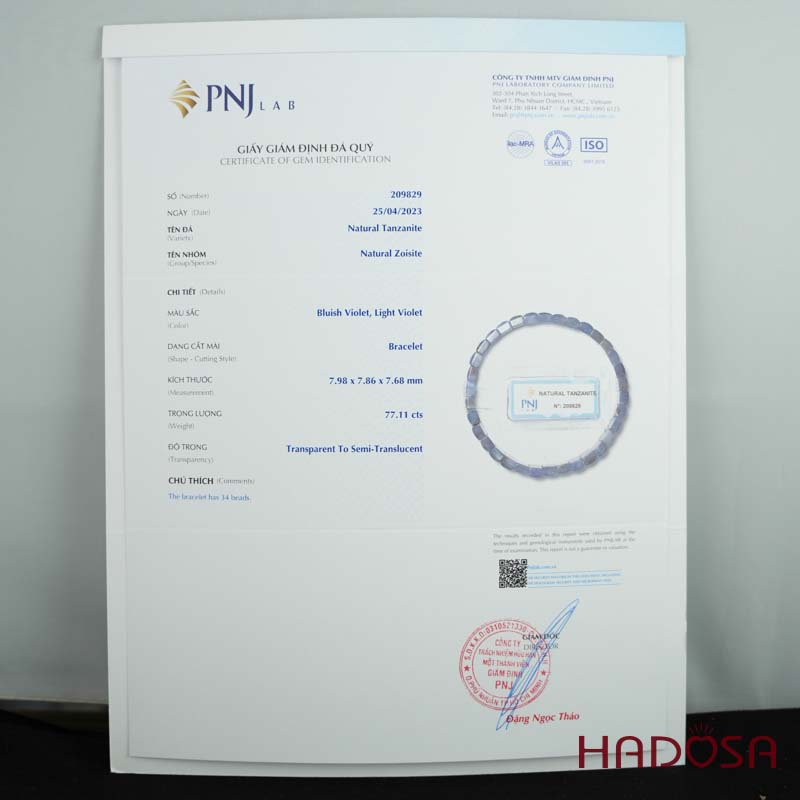 Vòng đá Tanzanite 6*10