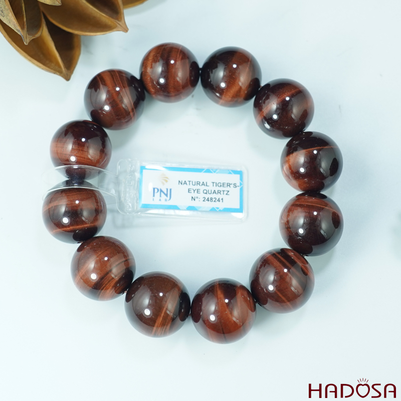 Đá Mắt Hổ Nâu Đỏ 20mm đặc biệt cao cấp chuẩn 6A