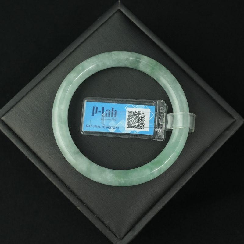 Vòng Ngọc Cẩm Thạch bản tròn xanh đậu ni 51