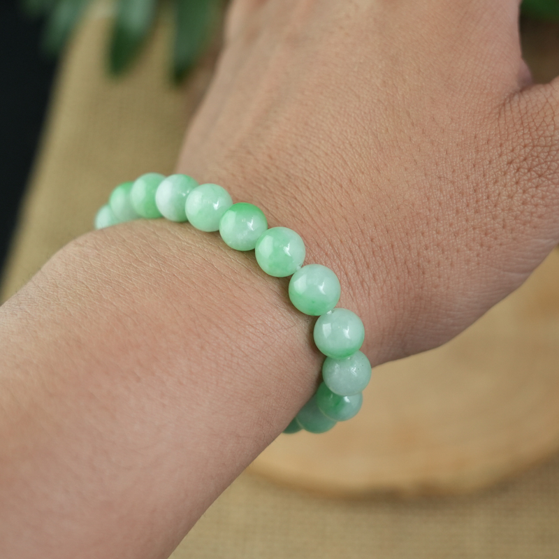 Vòng chuỗi Ngọc Cẩm Thạch xanh ngọc 8mm