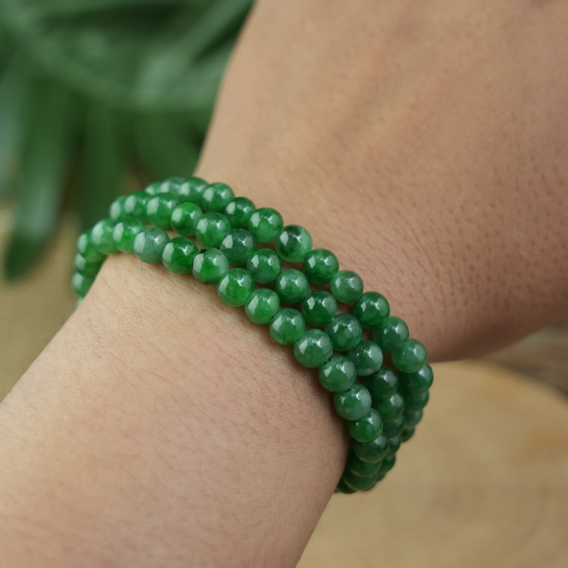 Chuỗi Ngọc cẩm thạch quấn tay size 6mm