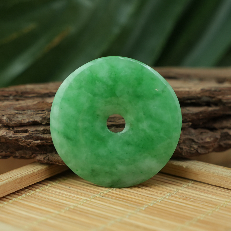 Mặt đồng điếu Cẩm Thạch xanh trong điểm lí 35mm